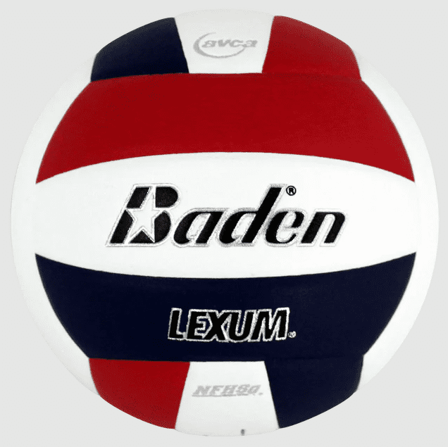 A Baden Official Lexum volleyball, approved for NFHS high school play, shown against a plain background