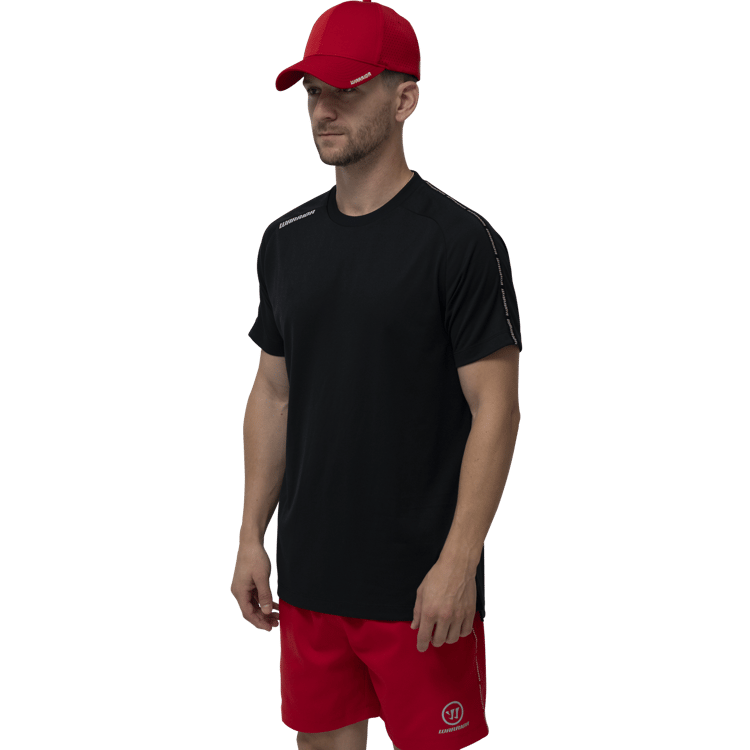 A Warrior Team Training cotton-feel performance tee, shown flat against a plain background