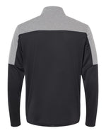 Men's Ultimate365 Lightweight Colorblocked Quarter-Zip Pullover - Black/ Grey Three Melange