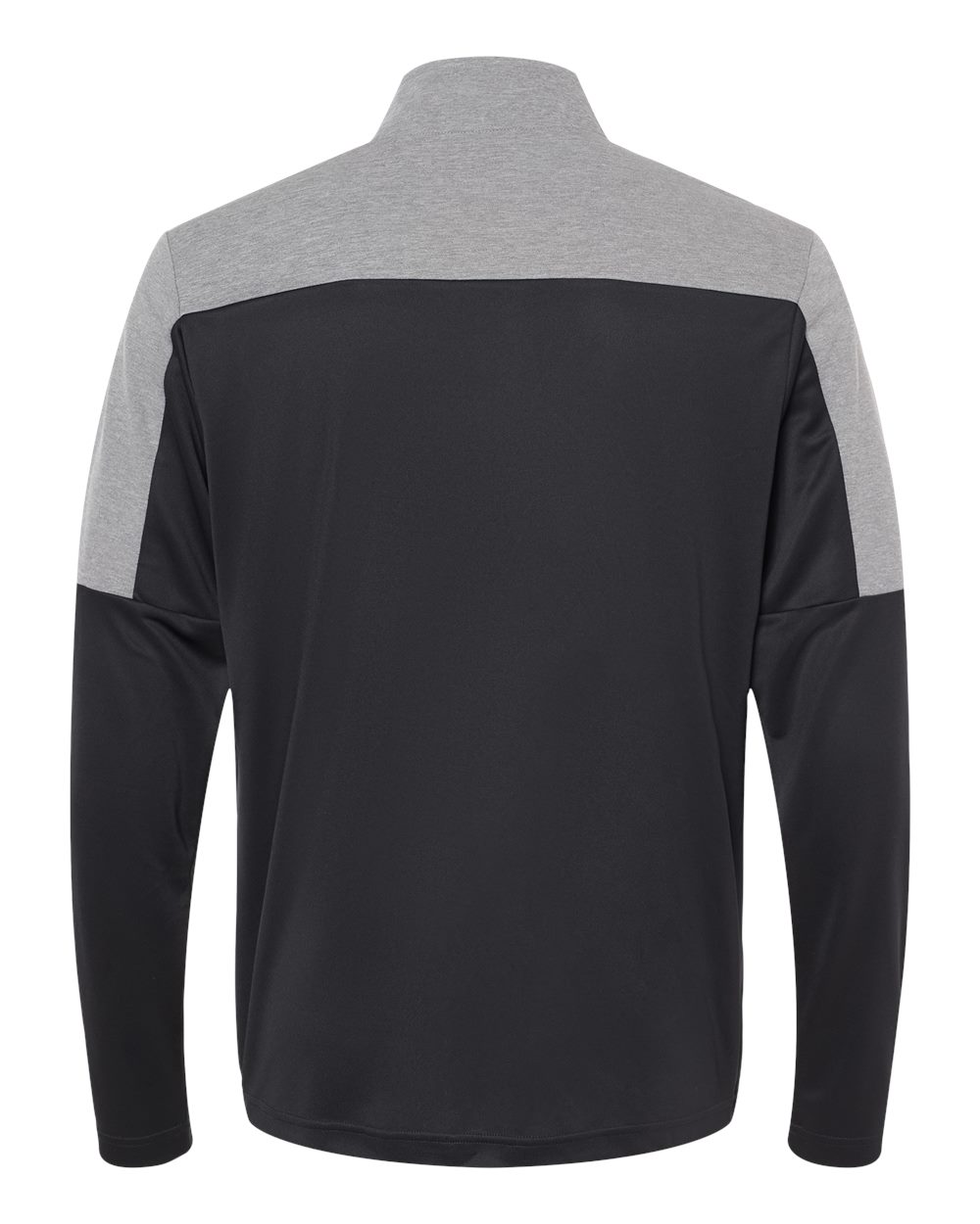 Men's Ultimate365 Lightweight Colorblocked Quarter-Zip Pullover - Black/ Grey Three Melange