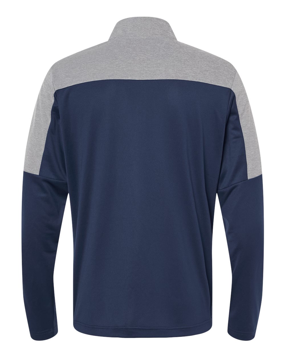 Men's Ultimate365 Lightweight Colorblocked Quarter-Zip Pullover - Collegiate Navy/ Grey Three Melange