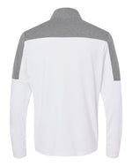 Men's Ultimate365 Lightweight Colorblocked Quarter-Zip Pullover - White/ Grey Three Melange