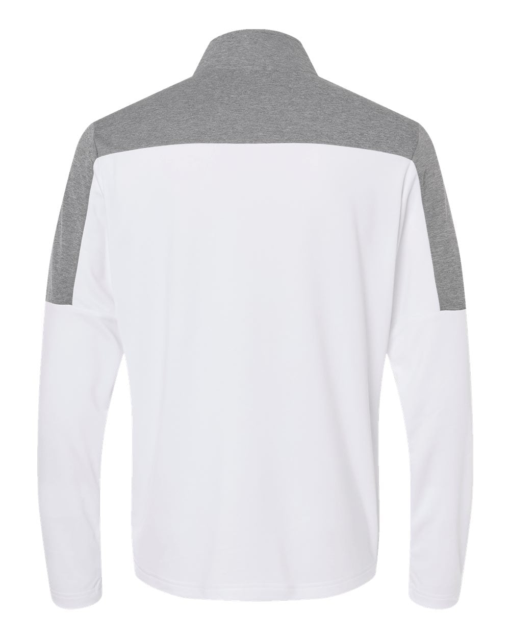 Men's Ultimate365 Lightweight Colorblocked Quarter-Zip Pullover - White/ Grey Three Melange