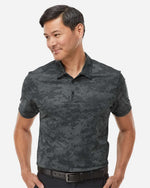 Men's All Over Camo Print Polo - Grey Six