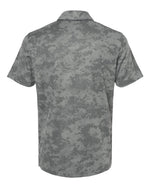 Men's All Over Camo Print Polo - Grey Three