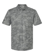 Men's All Over Camo Print Polo - Grey Three