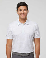Men's All Over Camo Print Polo - White