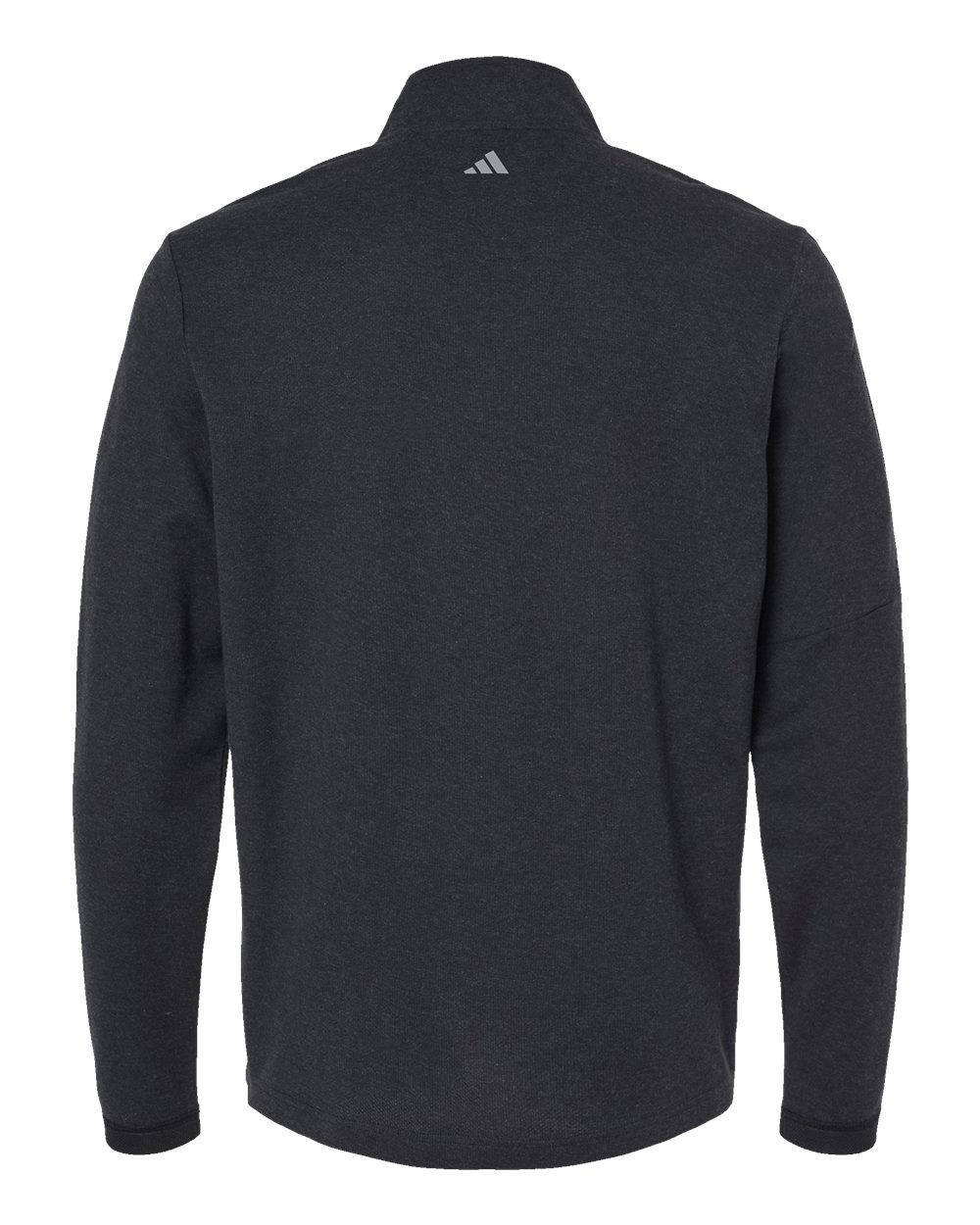 Men's 3-Stripes Quarter-Zip Sweater Pullover - Black Melange
