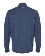 Men's 3-Stripes Quarter-Zip Sweater Pullover - Collegiate Navy Melange
