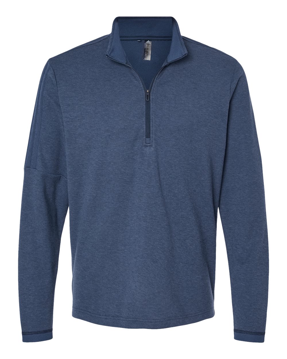 Men's 3-Stripes Quarter-Zip Sweater Pullover - Collegiate Navy Melange