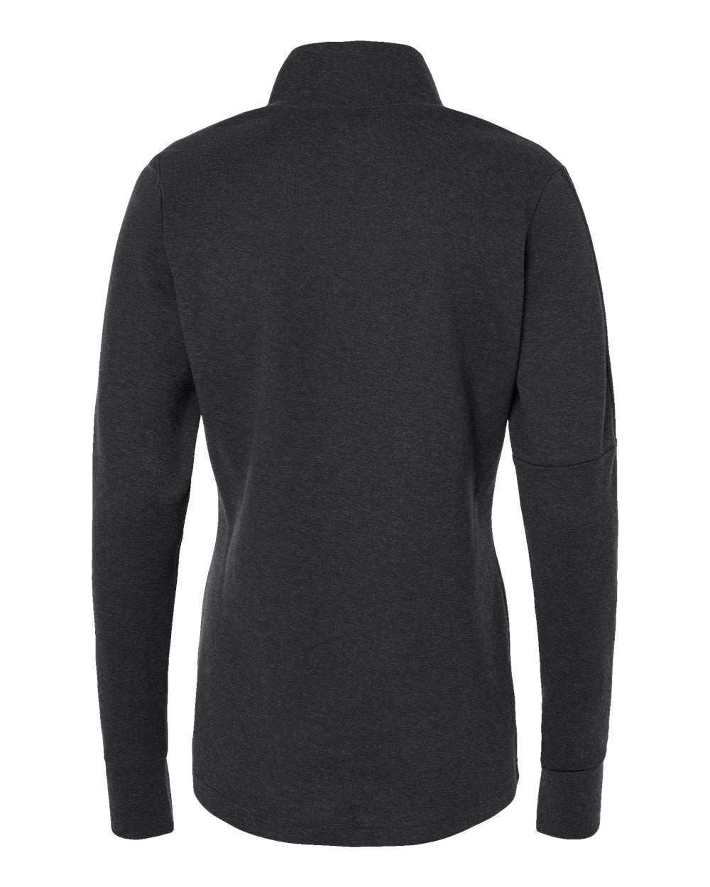 Women's 3-Stripes Quarter-Zip Sweater Pullover - Black Melange