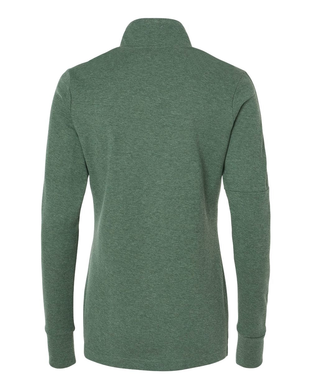 Women's 3-Stripes Quarter-Zip Sweater Pullover - Green Oxide Melange