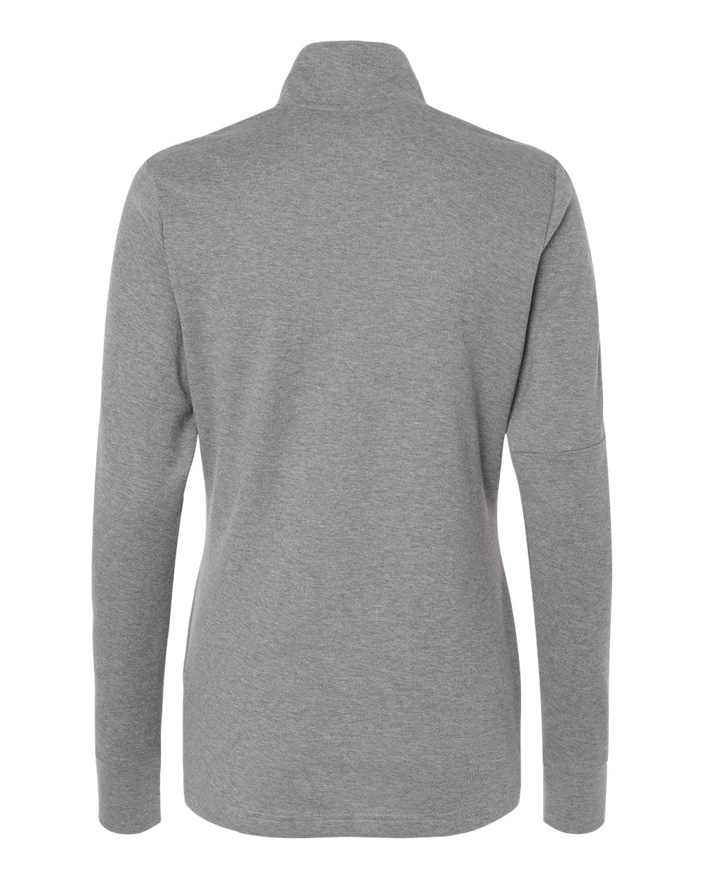 Women's 3-Stripes Quarter-Zip Sweater Pullover - Grey Three Melange