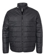 Men's 3-Stripes Puffer Full-Zip Jacket - Black