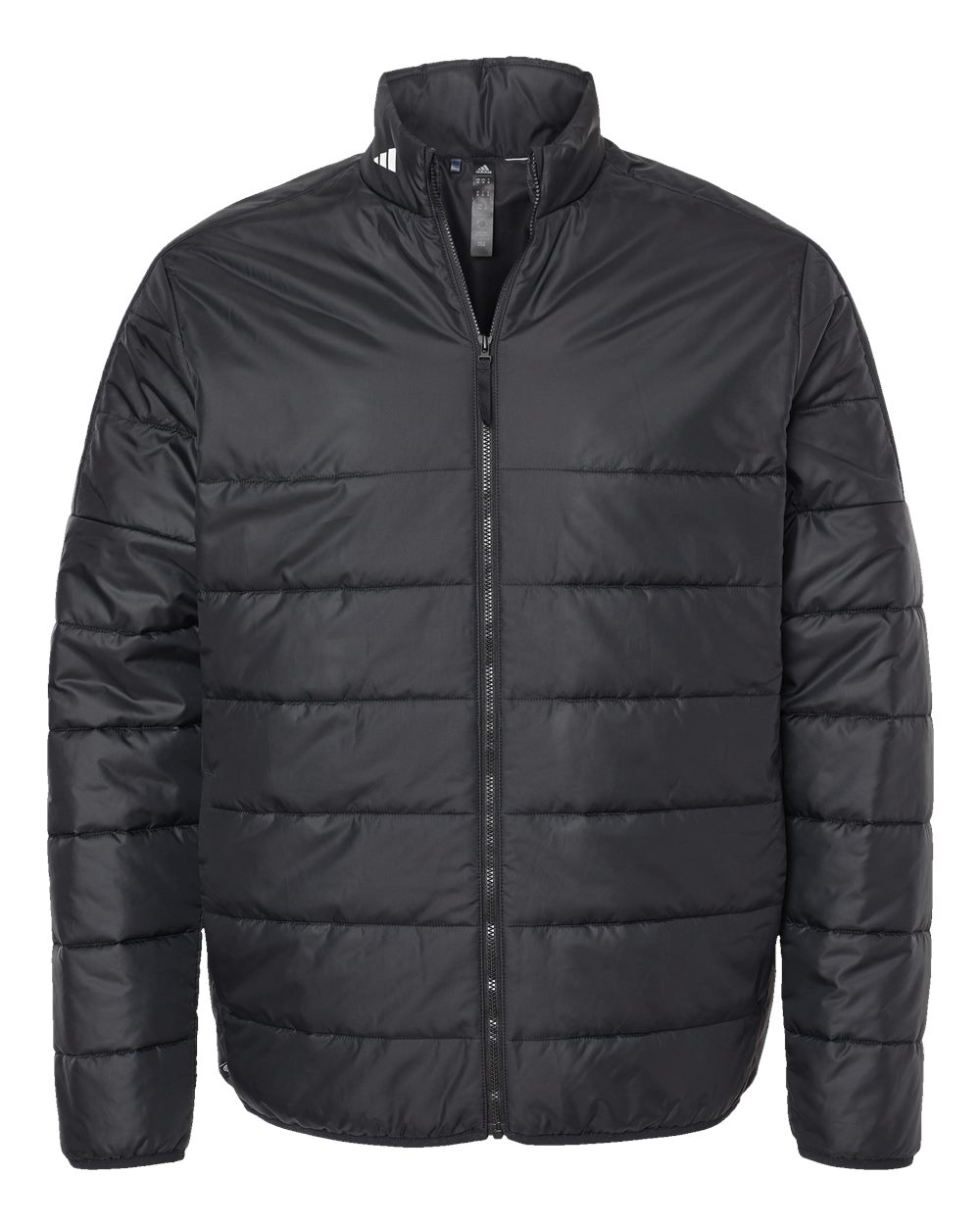 Men's 3-Stripes Puffer Full-Zip Jacket - Black