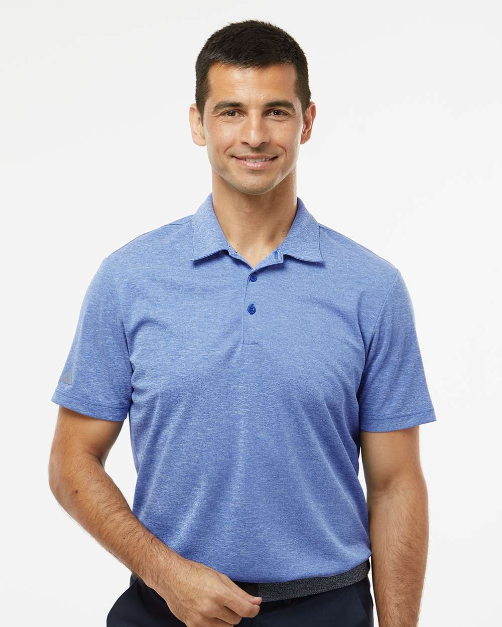 Men's Heathered Polo - Collegiate Royal Melange