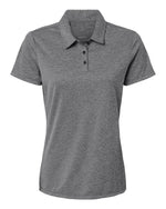 Women's Heathered Polo - Black Melange