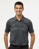 Men's Camo Chest Print Polo - Grey Six