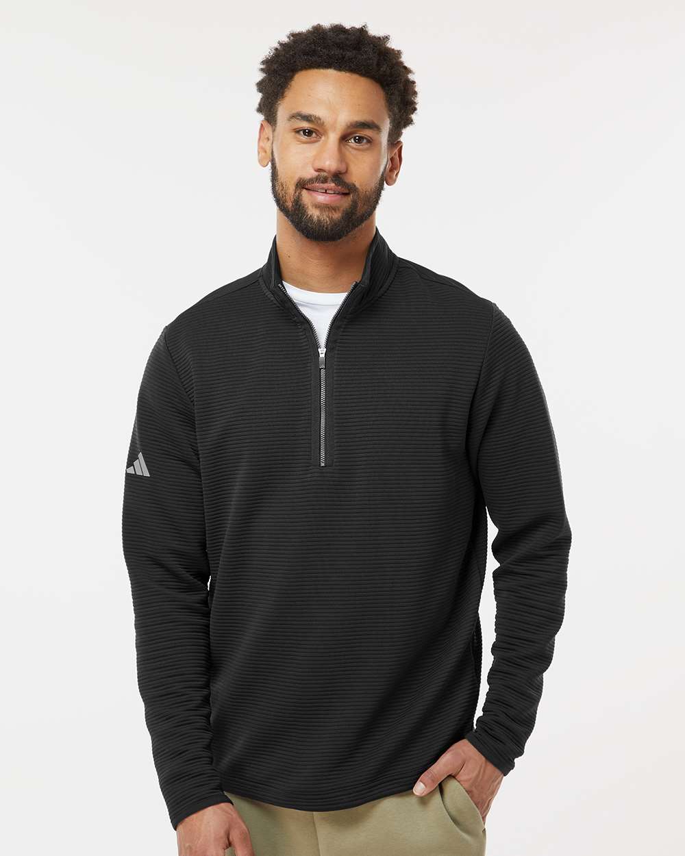 Men's Spacer Quarter-Zip Pullover - Black