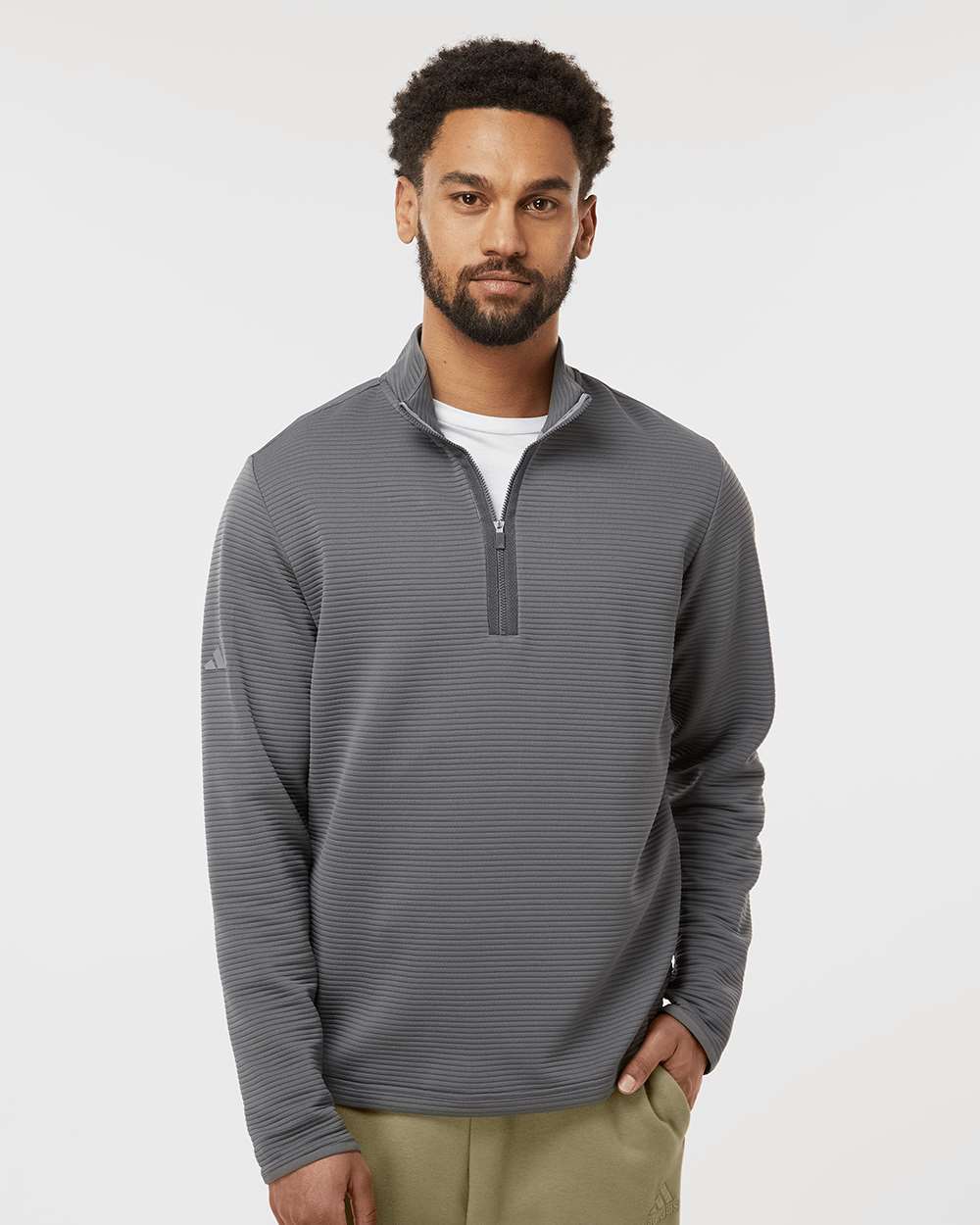 Men's Spacer Quarter-Zip Pullover - Grey Five