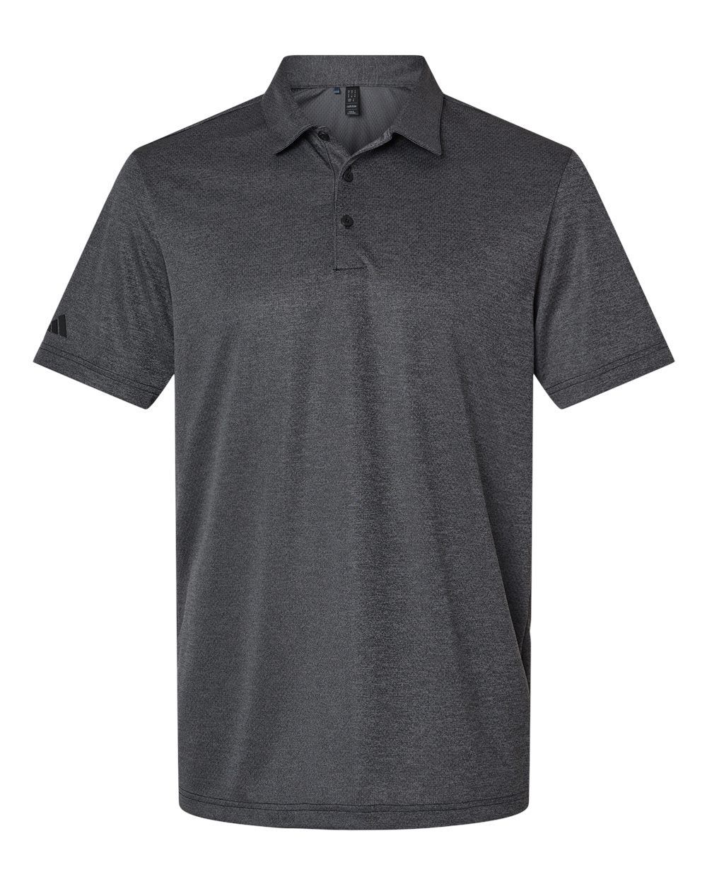 Men's Space Dyed Polo - Black Melange