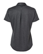 Women's Space Dyed Polo - Black Melange