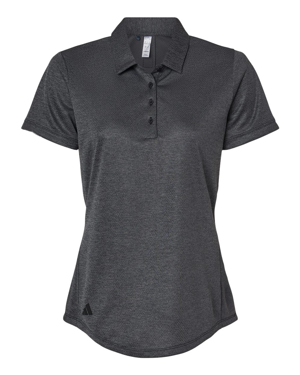 Women's Space Dyed Polo - Black Melange