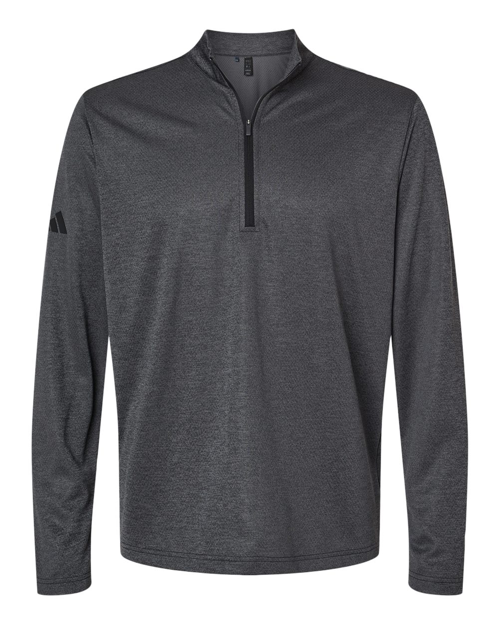 Men's Space Dyed Quarter-Zip Pullover - Black Melange