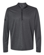Men's Space Dyed Quarter-Zip Pullover - Black Melange