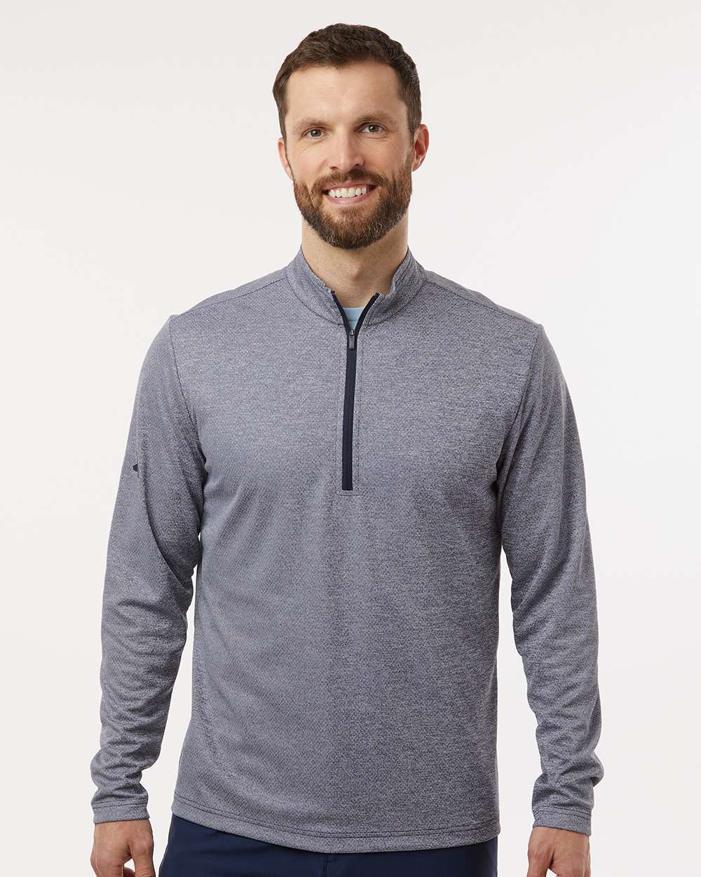 Men's Space Dyed Quarter-Zip Pullover - Collegiate Navy Melange