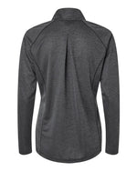 Women's Space Dyed Quarter-Zip Pullover - Black Melange