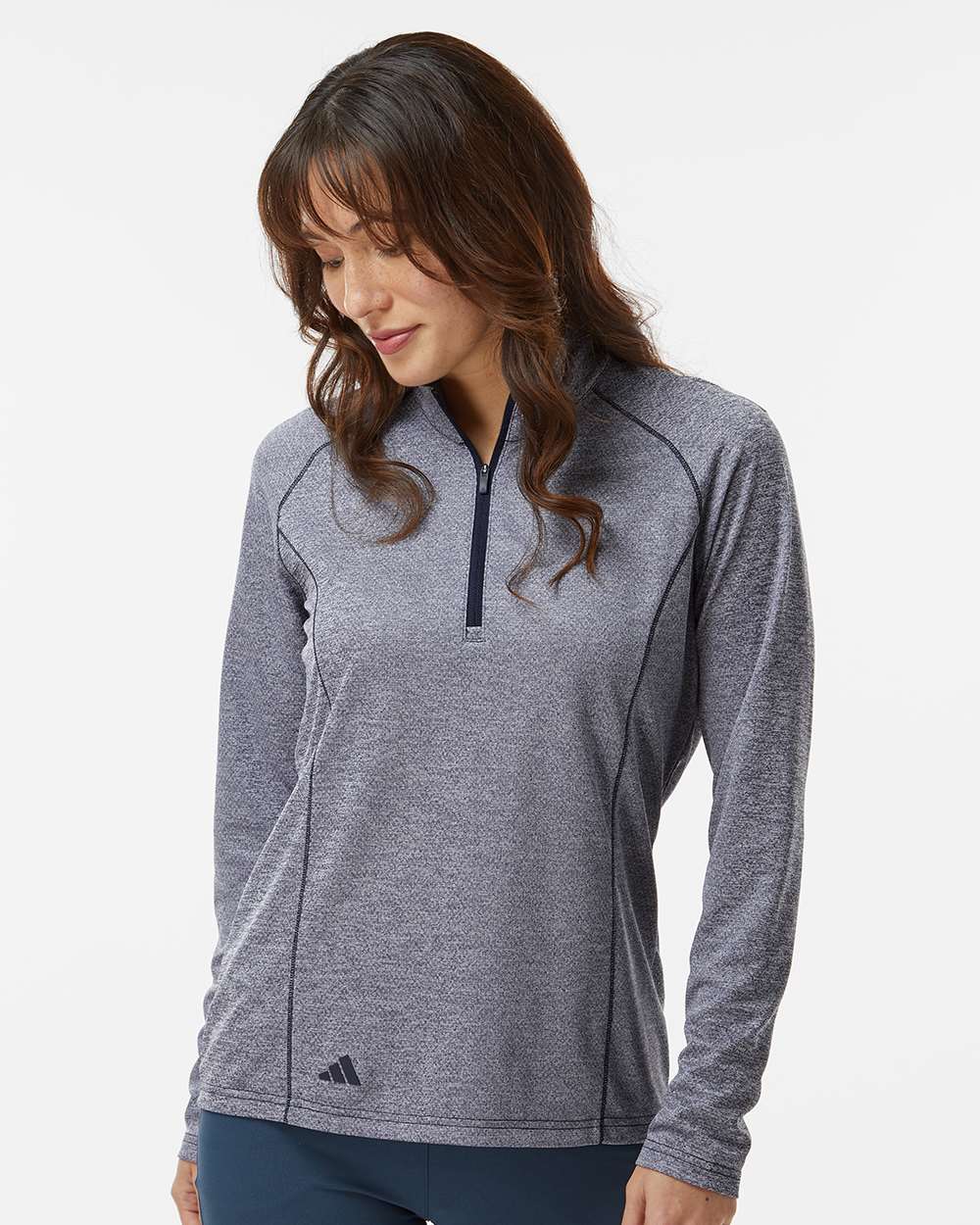 Women's Space Dyed Quarter-Zip Pullover - Collegiate Navy Melange