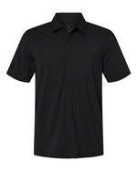 Men's Full Button Down Short Sleeve Shirt - Black