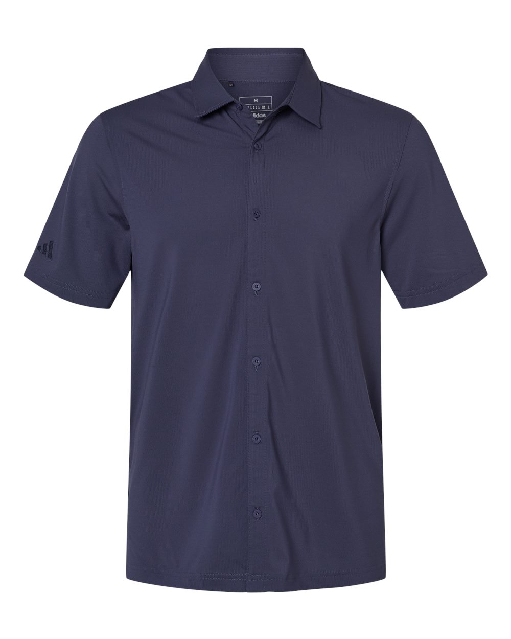 Men's Full Button Down Short Sleeve Shirt - Shadow Navy