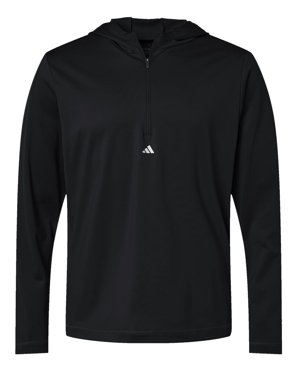 Men's Lightweight Quarter-Zip Hooded Pullover - Black