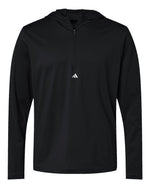 Men's Lightweight Quarter-Zip Hooded Pullover - Black