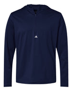 Men's Lightweight Quarter-Zip Hooded Pullover - Collegiate Navy