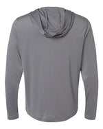 Men's Lightweight Quarter-Zip Hooded Pullover - Grey Three
