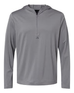 Men's Lightweight Quarter-Zip Hooded Pullover - Grey Three