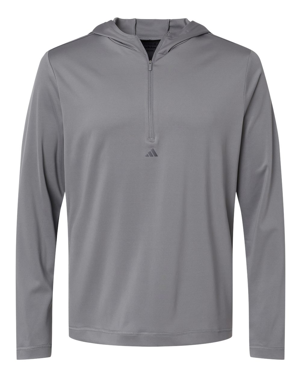 Men's Lightweight Quarter-Zip Hooded Pullover - Grey Three