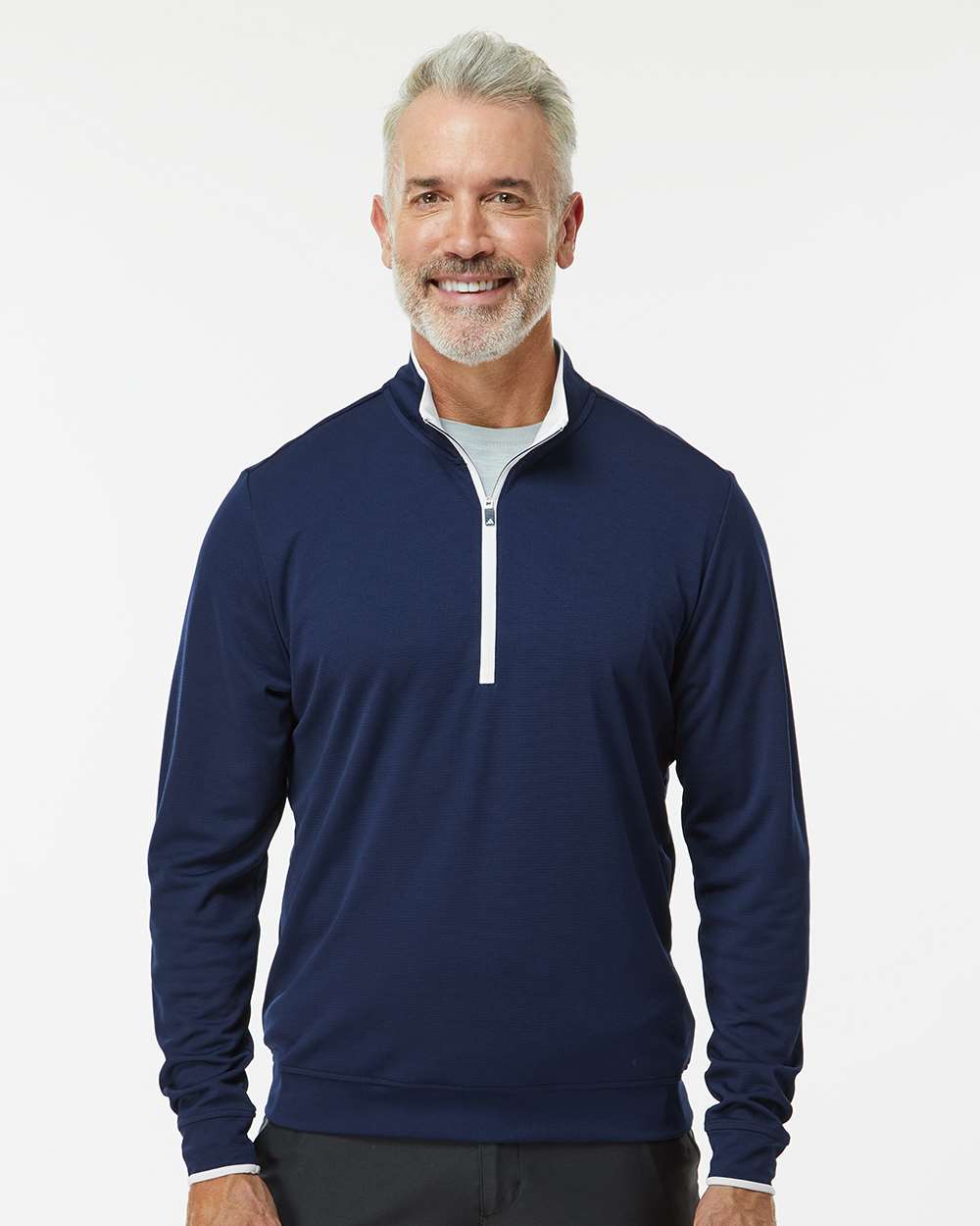 Men's Performance Lightweight Quarter-Zip Pullover - Collegiate Navy/ White