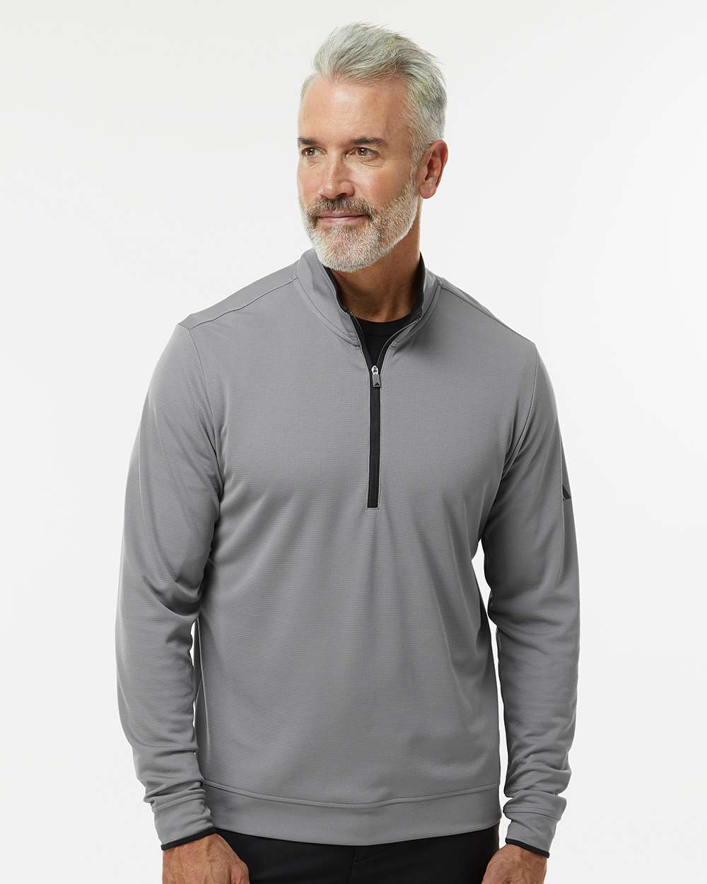 Men's Performance Lightweight Quarter-Zip Pullover - Grey Three/ Black