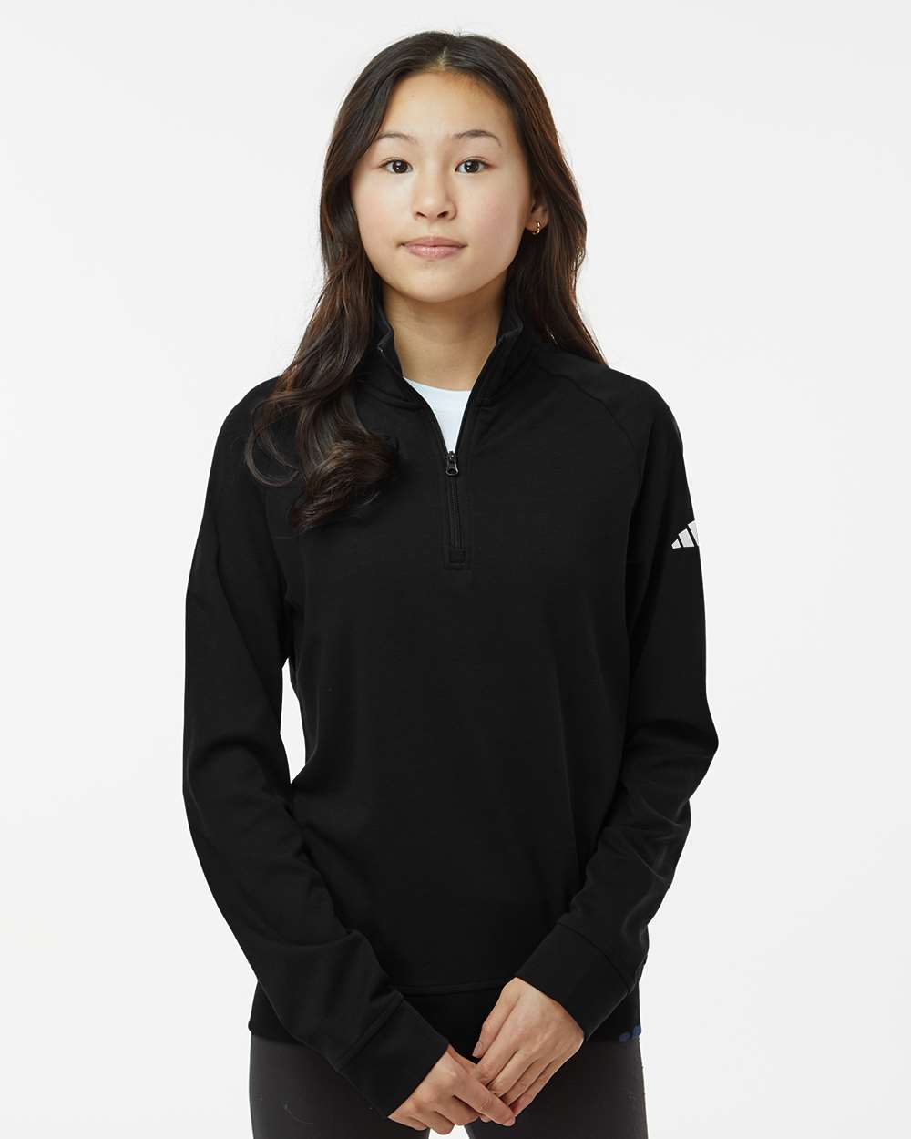 Youth Performance Quarter-Zip Pullover - Black