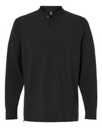Men's Henley Long Sleeve T-Shirt - Black