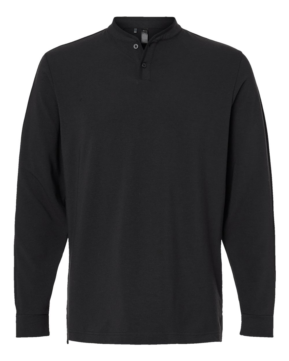 Men's Henley Long Sleeve T-Shirt - Black