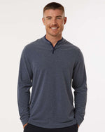 Men's Henley Long Sleeve T-Shirt - Collegiate Navy Melange