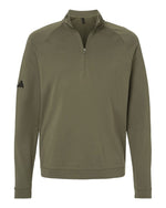 Men's Club Quarter-Zip Pullover - Olive Strata