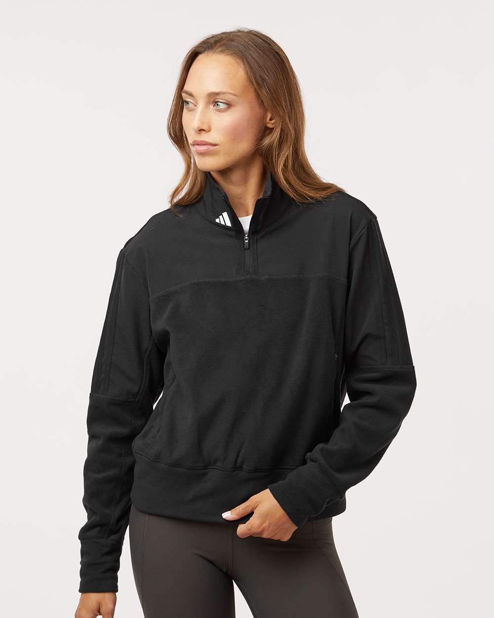 Women's Fleece Quarter-Zip Pullover - Black
