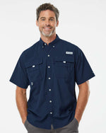 Men's PFG Bahama II Short Sleeve Shirt - Collegiate Navy