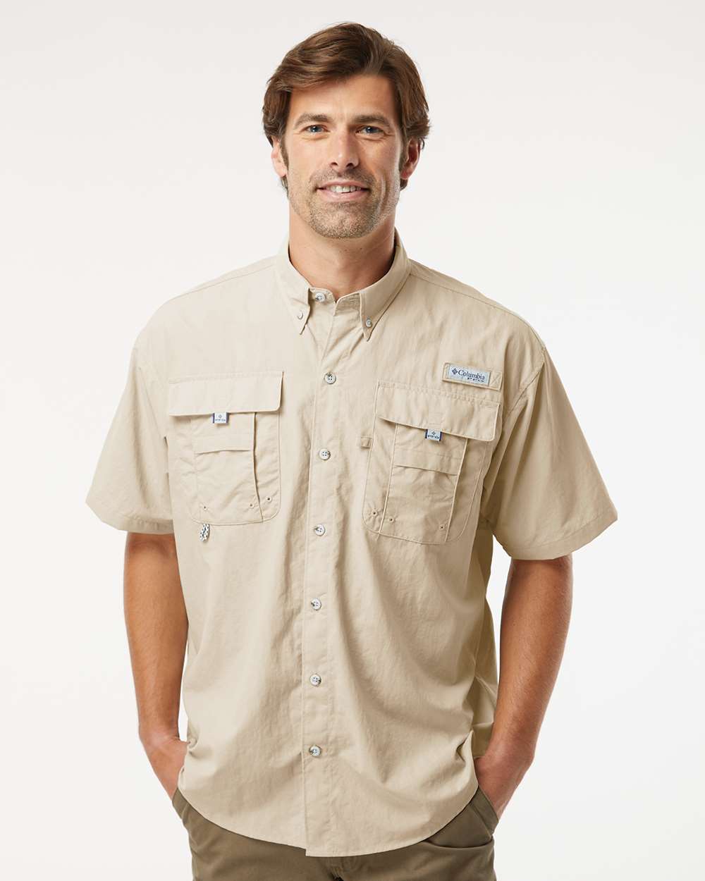 Men's PFG Bahama II Short Sleeve Shirt - Fossil